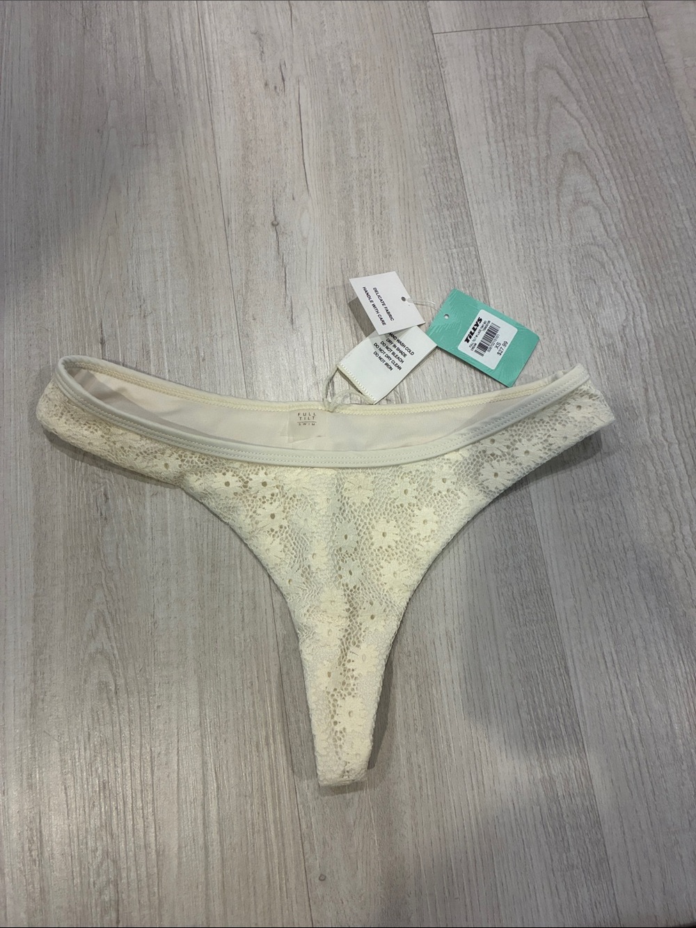 Full Tilt Cream Lace Bikini Bottom